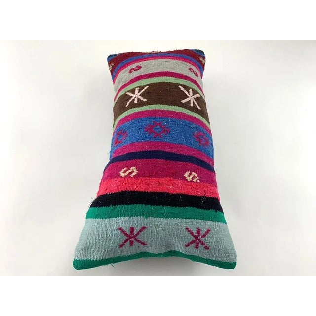 Vintage Turkish Handmade Kilim Cushion Cover, 1960s For Sale - Image 9 of 11