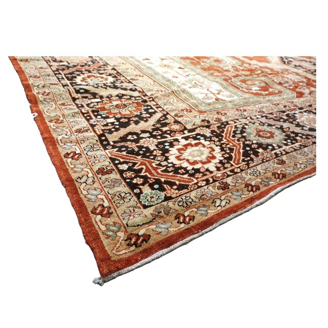 Early 21st Century Turkish Serapi Wool 16X25 Rust, Black & Tan Handmade Area Rug #1141351 For Sale - Image 5 of 10