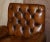 Set of Antique Regency Bolster Brown Leather Library Armchairs For Sale - Image 5 of 18