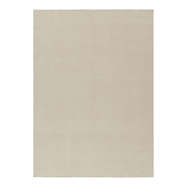 Rug & Kilim’s Contemporary Textural Solid Rug in Ivory Tones For Sale