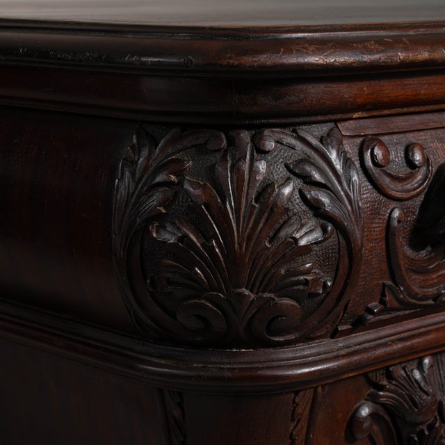 19th Century French Dark Brown Louis XV Ornate Chest of Drawers For Sale In Greensboro - Image 6 of 15