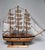 Wood Americana Nautical Wooden Decorative Clipper Tall Ship Model, Black, White & Brown For Sale - Image 7 of 12