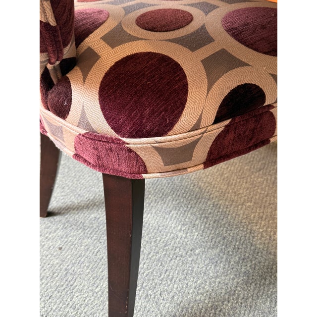 Textile Mitchell Gold Geometric Side Dining Chair For Sale - Image 7 of 12