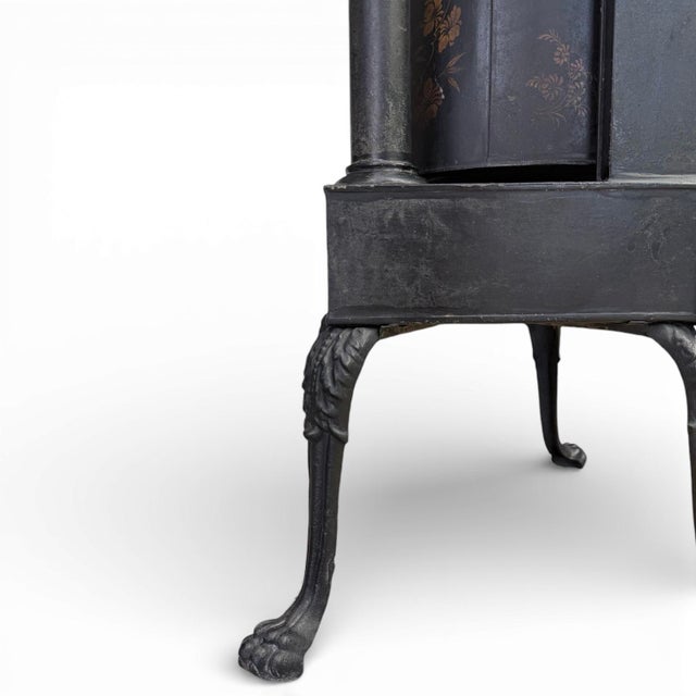 Early 19th Century Neoclassical Japanned Tole and Iron Rotating Plate Warmer For Sale - Image 10 of 11