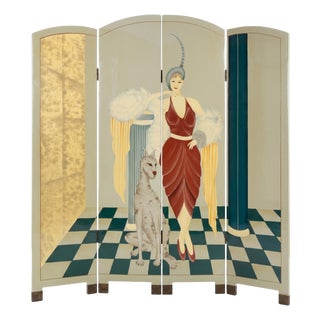 Vintage Art Deco Screen, 1930s For Sale
