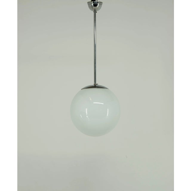 Bauhaus Bauhaus Minimalistic Chrome-Plated Type 5878 Chandelier by Franta Anyz, 1930s For Sale - Image 3 of 10