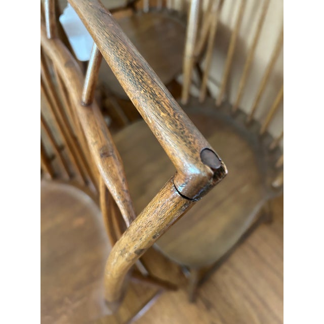 Brown Set of Five 19th C. American Bird Cage Windsor Chairs For Sale - Image 8 of 10