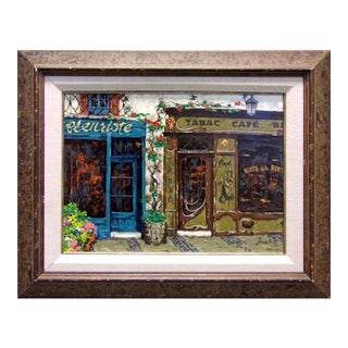 Viktor Shvaiko "Cafe Tabac" From Jewels SuiteI Hand Signed W/Custom Frame For Sale