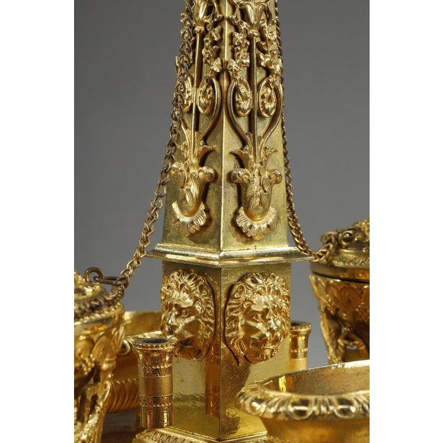 Empire Period Gilt Bronze Obelisk Inkwell, 1810 For Sale - Image 11 of 18