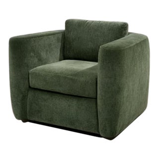 Swivel Chair in Soft Green For Sale