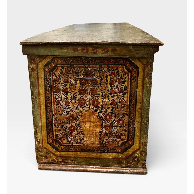 Adriatic Dowry Chest/Trunk in Hand-Painted Pine, Ca. 1870 For Sale - Image 13 of 13