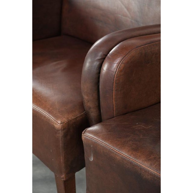 Dining Armchairs in Cowhide Leather, Set of 4 For Sale - Image 16 of 18
