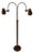 Mid-Century Brown Double Arc Cone Floor Lamp from Gepo For Sale
