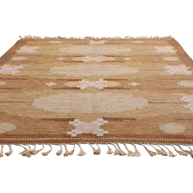 Mid-Century Modern Vintage Swedish Rollakan Rug, 05'07 X 07'07 For Sale - Image 3 of 11