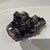 Metal Unique Amethyst Stone Mine Scene Crafted With Silver Men Working in a Mine, Art Display Piece For Sale - Image 7 of 12
