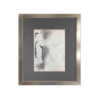 Pablo Picasso “The Artist and His Model” Lithograph (1964), Mourlot Paris, André Sauret, Custom Framed For Sale