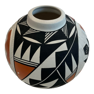 Late 20th Century Native American, Acoma Tribe Pottery Vase, Artist My Estavan