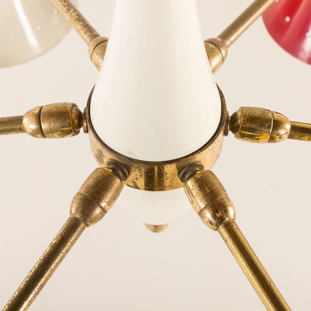 Mid-Century Italian Chandelier attributed to Arredoluce, 1950s For Sale - Image 13 of 15