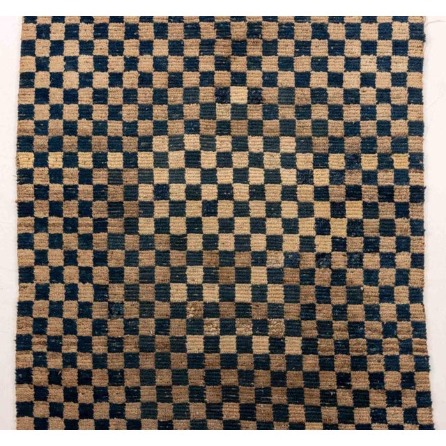 Asian Antique Tibetan Checkerboard Khaden Rug, 4' 8" X 2' 5" For Sale - Image 3 of 7