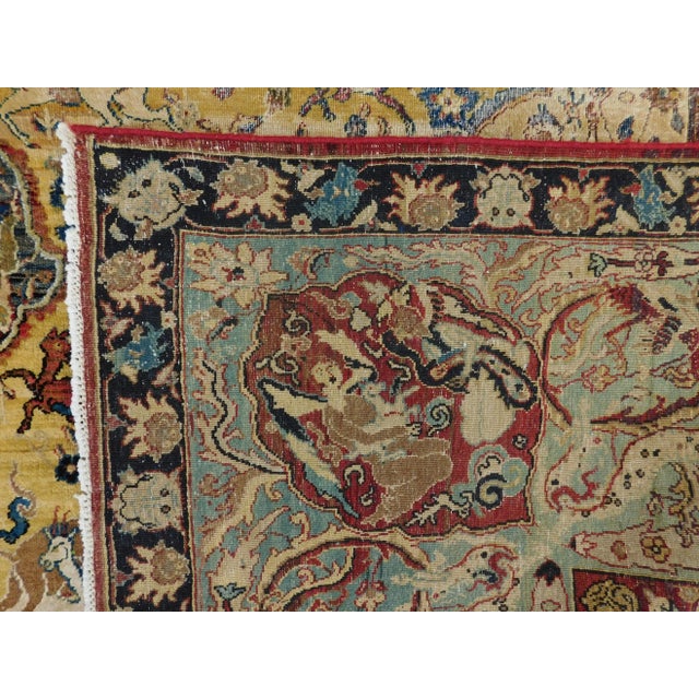 1920s Antique Hand Knotted Agra Rug 8'9"x 12'7" For Sale - Image 12 of 13