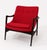 1980s Mid-Century Modern RednChenille Lounge Chairs - A Pair For Sale - Image 5 of 5