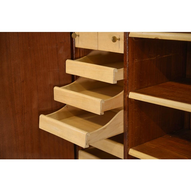 Art Deco Wooden Wardrobe by A. Bicchierini, 1940s For Sale - Image 6 of 14