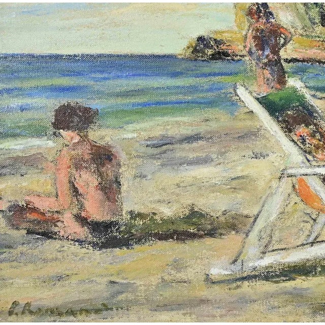 Oil on canvas realized by Pino Romanò (1934) in 1990s. Hand signed. Titled on rear. Very good condition. This piece is...