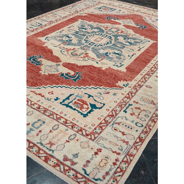 Turkish Antique Look Turkish Oushak Rug 8'7" x 12'5" For Sale - Image 3 of 6