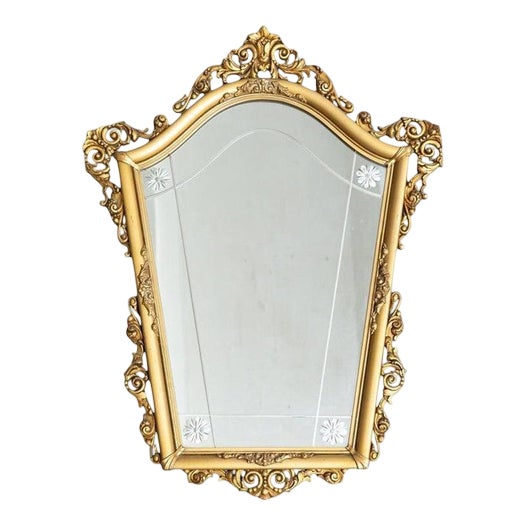 French Gilt Cornucopia Mirror, 1960s For Sale