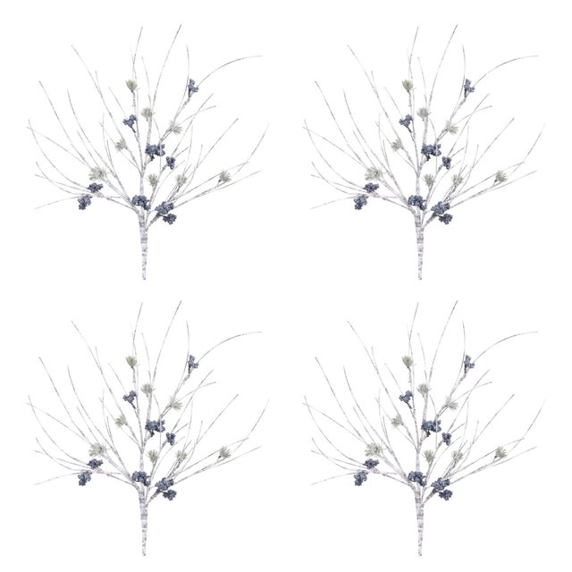 Rustic Birch Twig with Pine Spray (Set of 4) For Sale - Image 3 of 3