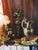 Beige Fazly (Fazoil Ataullakhanov) "Portrait With Still Life" Original Oil Painting For Sale - Image 8 of 13