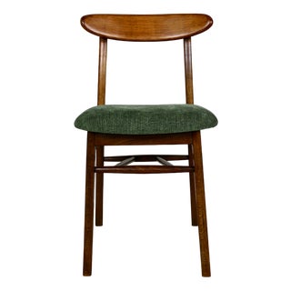 Vintage Green Wooden Chair from Hałas, 1970s For Sale
