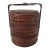 Vintage Chinese Rattan Tiered Nested Tiered Wedding Basket Hand Woven 12x10” For Sale