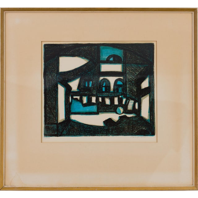 Max Gregor Carlsson, Edition 45/250 Modernist Architectural Composition, 1960s, Lithograph For Sale - Image 12 of 12