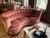 Mid-Century Modern Vintage 1940s Danish-Style Curved Mohair Sofa For Sale - Image 3 of 7