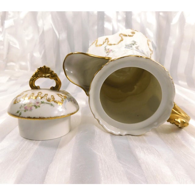 White Late 18th Century L. Straus and Sons Limoges Chocolate Pot For Sale - Image 8 of 12