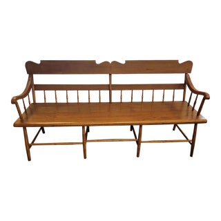 19th Century Antique Spindle Bench For Sale