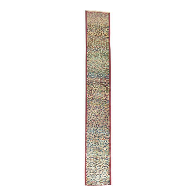 Vintage Turkish Deco Runner - 2'4" x 19'6" For Sale