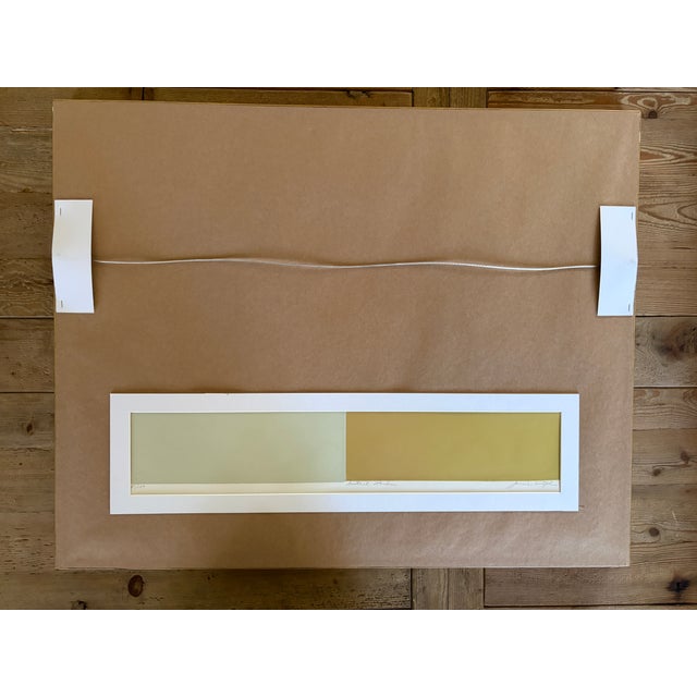 1980s Modernist Serigraph “Distant Land, New Skies” #51/150 Signed by Janice Wetzel – Custom Framed For Sale In Houston - Image 6 of 14