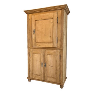 Vintage Farm Wood Bread Cupboard For Sale