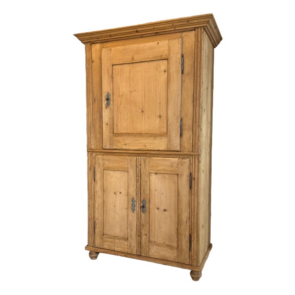Vintage Farm Wood Bread Cupboard For Sale