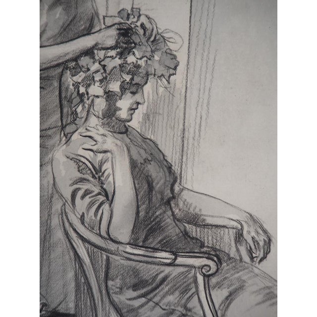 Alméry Lobel-Riche, Chez la coiffeuse, Drawing For Sale - Image 4 of 7