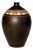 Brown Studio Ceramic Vase with Incised Decoration by Ilse Grohmann, Germany, 1960s For Sale
