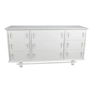 1970s Kent Coffey White 9-Drawer Dresser