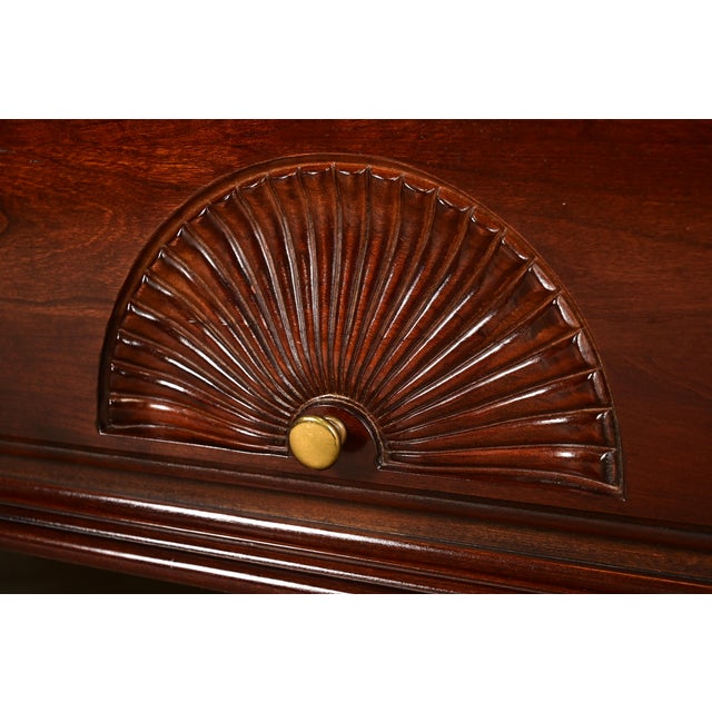Thomasville Georgian Carved Cherry Wood Highboy Dresser, Circa 1980s For Sale - Image 9 of 15