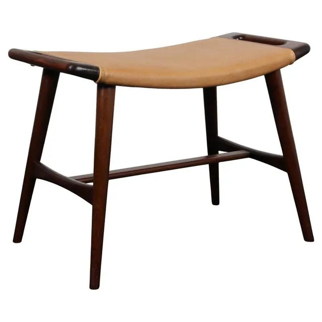 Wood Teak Stained Model AP-30 Piano Stool attributed to Hans J. Wegner for P. Stolen, 1960s For Sale - Image 7 of 7