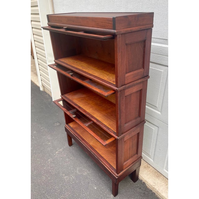 Arts & Crafts Antique Macey Arts and Crafts Barrister Bookcase For Sale - Image 3 of 12