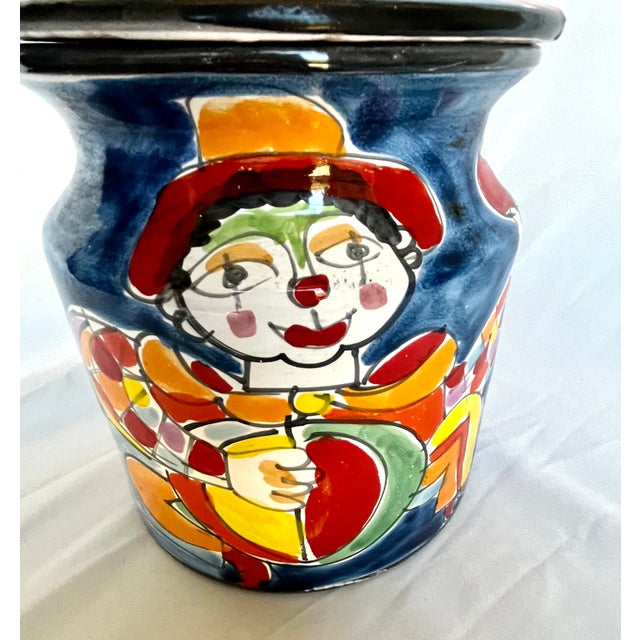 Ceramic 1980s La Musa Hand Painted Italian Cookie Jar for Saks Fifth Avenue For Sale - Image 7 of 11