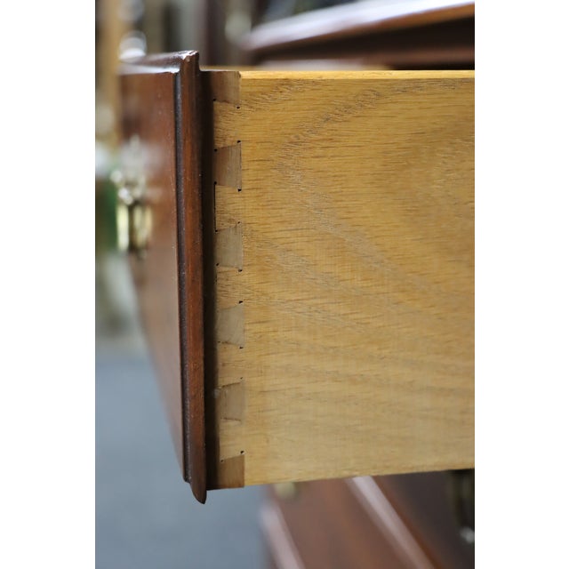 1980s 1980s Henkel Harris Wild Black Cherry Highboy Chest For Sale - Image 5 of 12