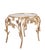 Gold Hollywood Regency Oval Brass and Crystal Butterfly Side Table, 1980s For Sale - Image 8 of 8